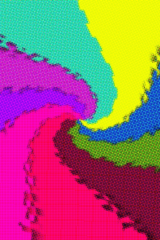 Colorful, swirl, digital art, dots, 240x320 wallpaper