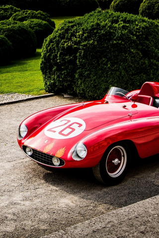 Classic, convertible, Ferrari 500 Mondial, 240x320 wallpaper