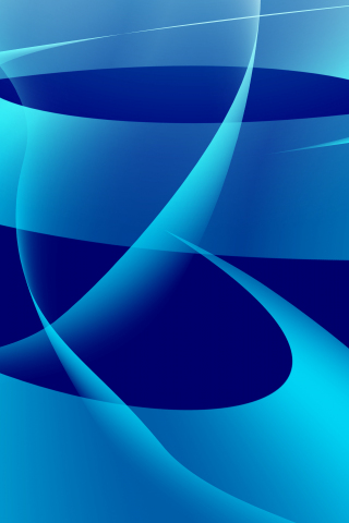 Blue waves, abstract, blue background, 240x320 wallpaper