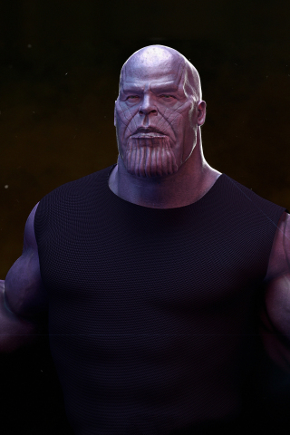 Thanos, holding Tesseract, villain, artwork, 240x320 wallpaper