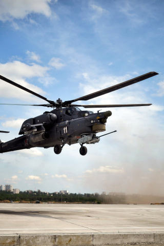 Military, helicopter, Mil Mi-28, 240x320 wallpaper