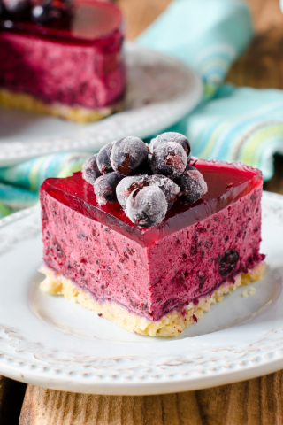 Blueberries, pastry, cake, dessert, 240x320 wallpaper