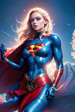Supergirl, goddess of the sky, gorgeous superhero, 240x320 wallpaper