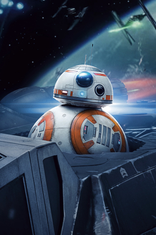 R2-D2, robot, star wars: the last jedi, movie, 2017, 240x320 wallpaper