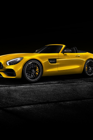 Mercedes-AMG GT S Roadster, side view, 2018, 240x320 wallpaper