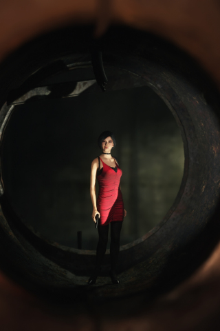 Resident Evil 2, video game, girl with the gun, the spy, 2019, 240x320 wallpaper