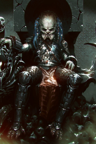 King, predator, fantasy, 240x320 wallpaper