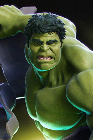Hulk, supehero, CGI art, 240x320 wallpaper