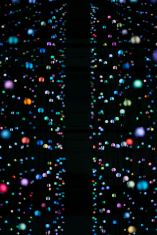 Garland lights, decorations, celebrations, dark, 240x320 wallpaper