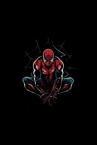 Download wallpaper 240x320 spider-man, web, minimal, old mobile, cell  phone, smartphone, 240x320 hd image background, 15062