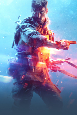 Battlefield 5, soldier, poster, video game, 240x320 wallpaper