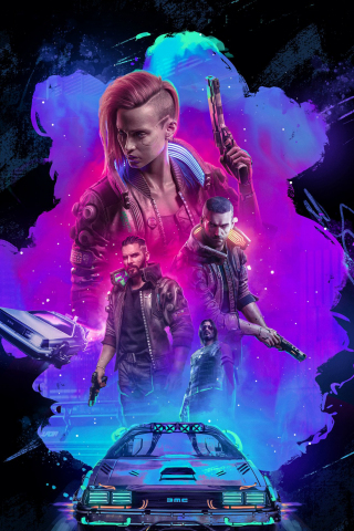 Cyberpunk 2077, official poster, game, 240x320 wallpaper