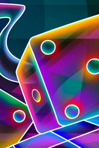 Cubes, transparent and colorful, abstract, 240x320 wallpaper