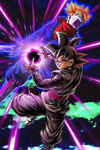 Black Goku and Trunks, Dragon Ball Super, anime, 240x320 wallpaper