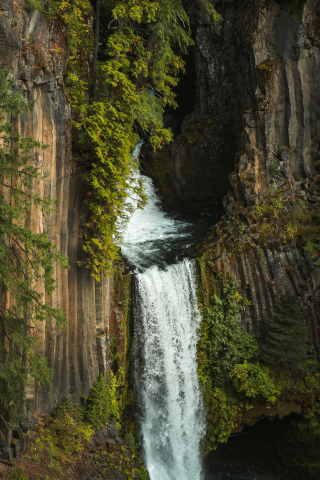 Stream, nature, waterfall, 240x320 wallpaper