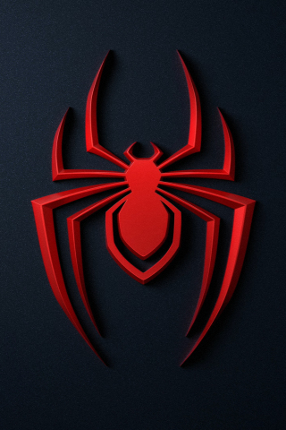 Spider, logo, spider-man, playstation 5, 240x320 wallpaper