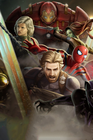 Avengers: infinity war, Marvel: Contest of Champions, mobile game, 240x320 wallpaper