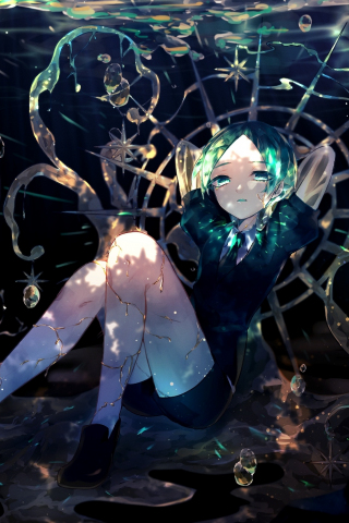 Anime girl, Phosphophyllite, Houseki no kuni, 240x320 wallpaper