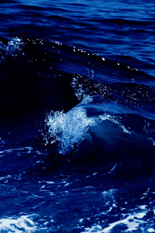 Body of water, waves, blue sea, 240x320 wallpaper
