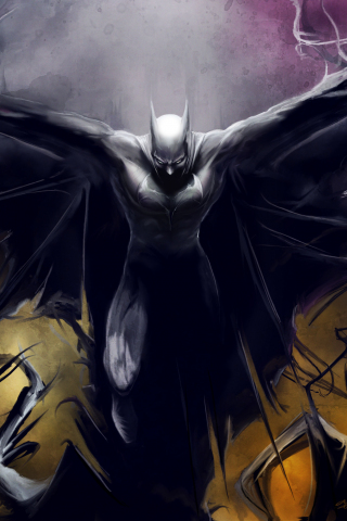 Batman, dark, superhero, artwork, DC comics, 240x320 wallpaper