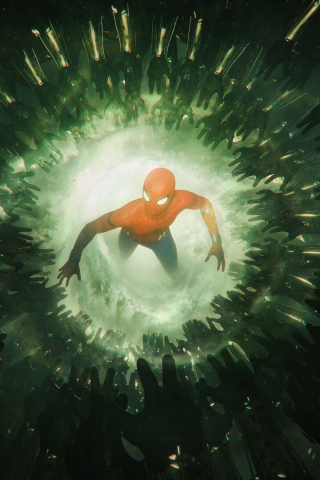 Illusion, Spider-man: Far From Home, 2019 movie, 240x320 wallpaper