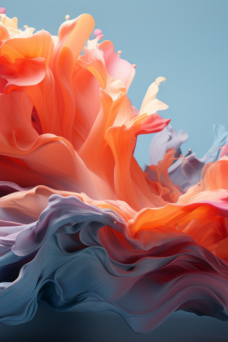Colour blast, abstract, Windows 11 stock photo, 240x320 wallpaper