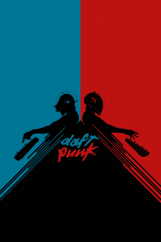 Daft Punk, musician, minimal, art, 240x320 wallpaper