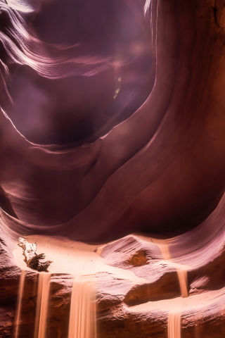 Antelope Canyon, rocky cave, nature, 240x320 wallpaper
