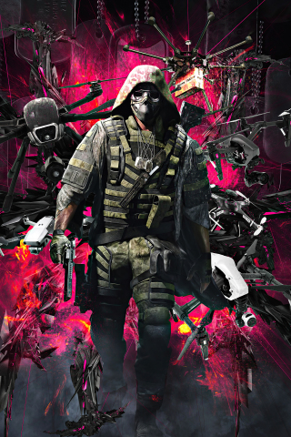 Tom Clancy's Ghost Recon Breakpoint, solider, game poster, 2023, 240x320 wallpaper