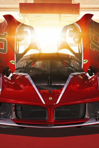 Ferrari FXX-K, red supercar, 240x320 wallpaper