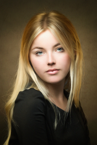 Blonde, beautiful, woman, looking straight, 240x320 wallpaper