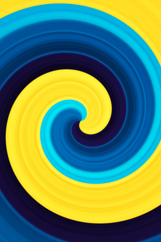 Blue-yellow swirl, abstract, 240x320 wallpaper