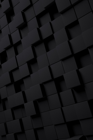 Black, pattern, dark cubes, abstract, 240x320 wallpaper