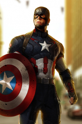Soldier, Captain America, marvel, Chris Evans, art, 240x320 wallpaper