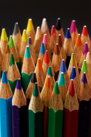 Pencil, colorful tips, stationary, 240x320 wallpaper