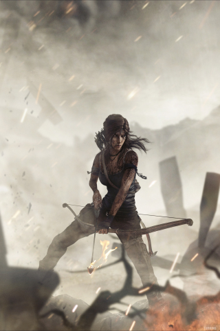 Tomb Raider, archer, video game, artwork, 240x320 wallpaper
