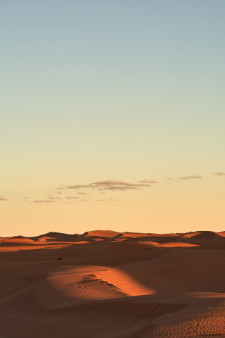Desert, sunset, dunes, landscape, nature, sky, 240x320 wallpaper