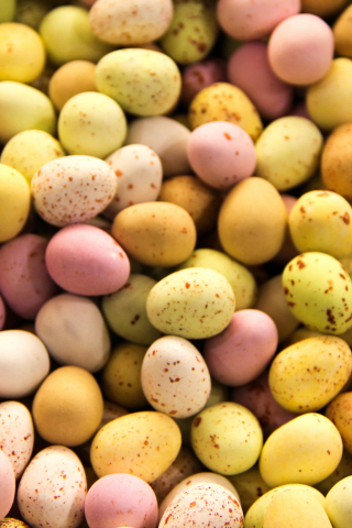 Easter eggs, colorful, chocolate, 240x320 wallpaper