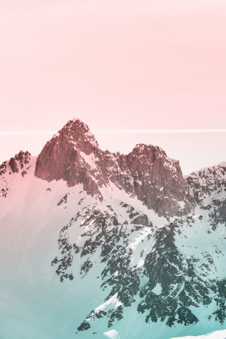 Altitude, glacier, mountain peaks, nature, 240x320 wallpaper