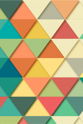 Colorful, triangles, abstract, 240x320 wallpaper