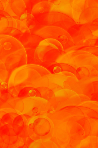 Texture, bubbles, digital art, orange, 240x320 wallpaper