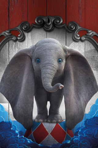Dumbo, cute, baby elephant, 2019 movie, 240x320 wallpaper