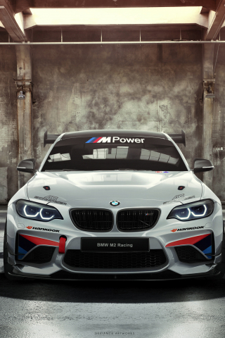 BMW M235i Racing Cup, AC Schnitzer, Racing car, front, 240x320 wallpaper