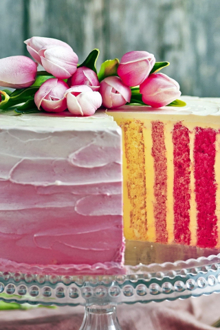 Colorful cake, baking, dessert, 240x320 wallpaper