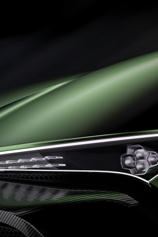 Aston martin Vulcan, headlight, 2018, 240x320 wallpaper