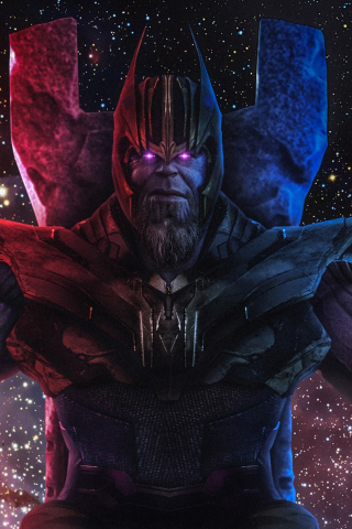 Thanos, Infinity Gauntlet, Avengers 4, movie, fan art, 240x320 wallpaper