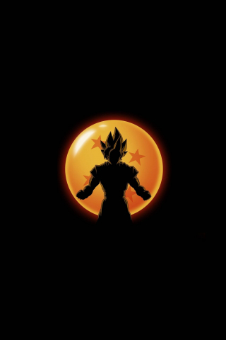 Goku, anime, dark, 240x320 wallpaper