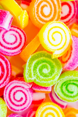 Colorful, candies, sweet rolles, 240x320 wallpaper