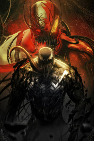 Venom, dark and Cold carnage, villain war, 240x320 wallpaper