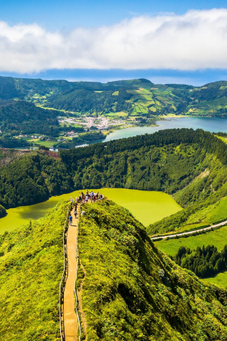 Earth, landscape, green hills, aerial view, 240x320 wallpaper